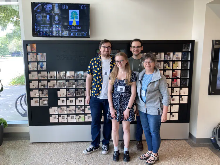 The SIGNALS representation at the conference. From left to right: myself, Emma Jarvis (U. of Toronto), James Garland (U. of Toronto), Carmelle Robert (U. Laval)