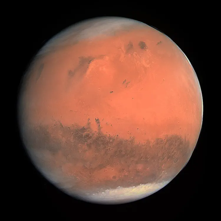 Mars in true color
_Rosetta_, 2007